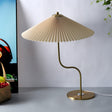 Retro Pleated Shade Table Lamp - Decorative Accent Light