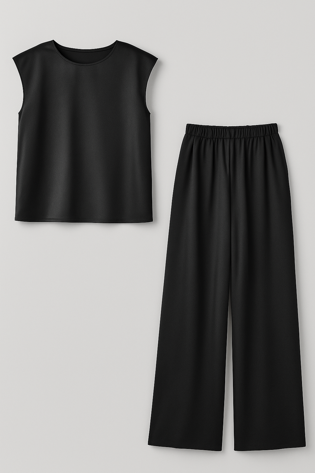 Elegant Black Women's Trouser Suit - Two-Piece