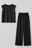 Elegant Black Women's Trouser Suit - Two-Piece