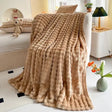 Plaid in pile corallo testurizzato per divano e letto