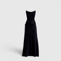 Abito lungo da donna dalla linea a colonna - Abito elegante da invitata a un matrimonio