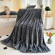 Plaid in pile corallo testurizzato per divano e letto