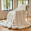 Bubble Fleece Throw Blanket - Plush Soft Couch Blanket