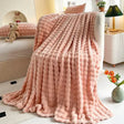 Plaid in pile corallo testurizzato per divano e letto