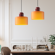 Colored Glass Bauhaus Pendant Lamp - Retro Statement Piece