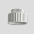Plafonieră cu striații - design tip tambur pe două niveluri