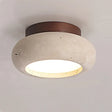 Havenwood - Travertine and Wood Ceiling Light
