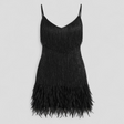 Women's Formal Black Satin Evening Cocktail Dress