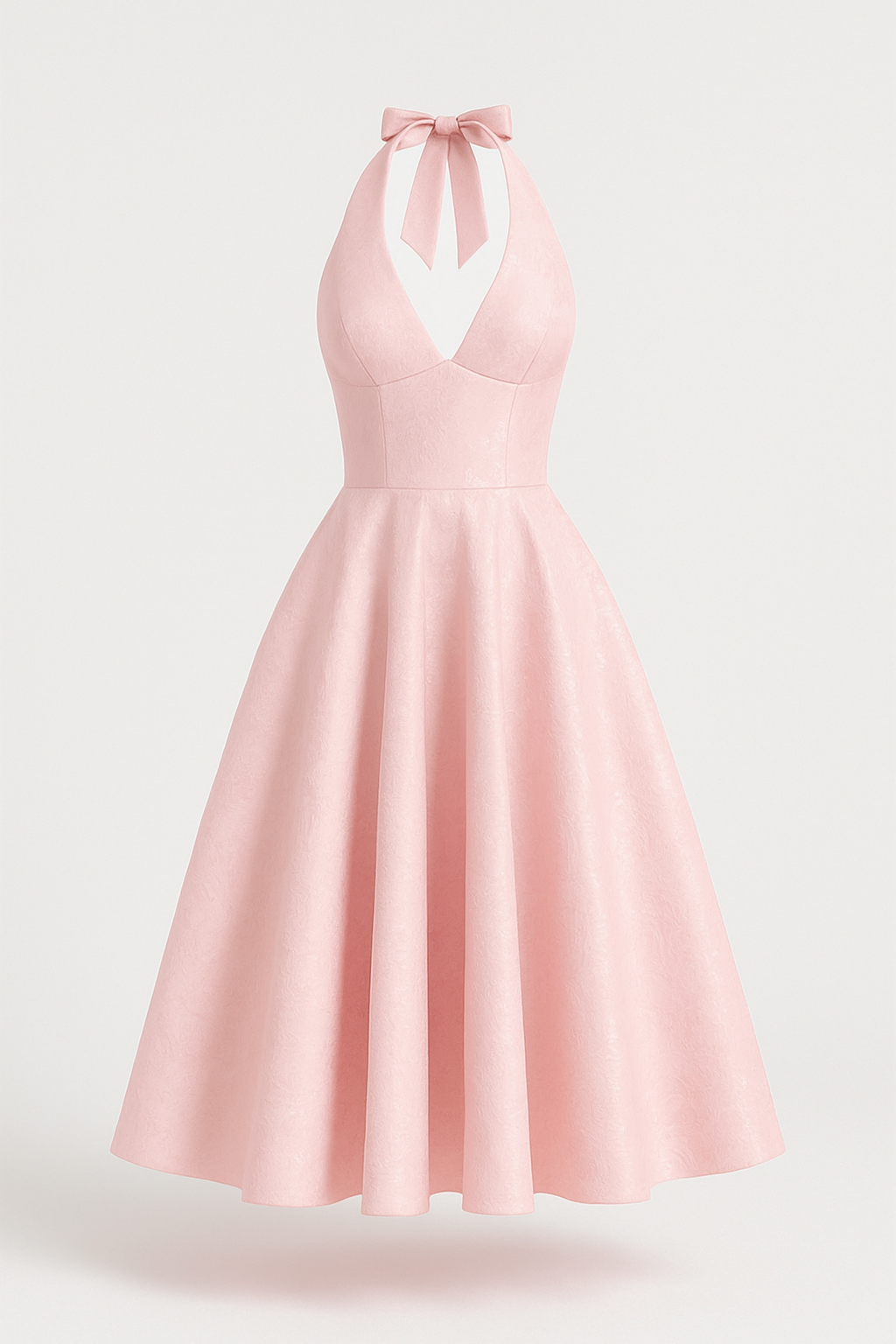 Elegant Midi Dress with Open Back Detail