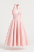 Elegant Midi Dress with Open Back Detail