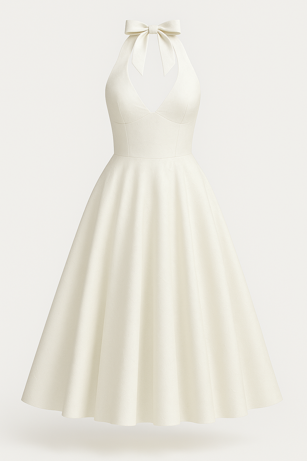 Elegant Midi Dress with Open Back Detail