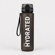 1L Reusable Sports Water Bottle with Time Markers and Flip-Top Lid