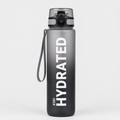 1L Reusable Sports Water Bottle with Time Markers and Flip-Top Lid