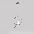 Golden Bird Pendant Lamp - LED Sculptural Ceiling Light