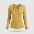 Women's Elegant Wool Cardigan - Lightweight Layering Piece