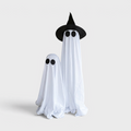 Fantoma luminoasă cu pălărie de vrăjitoare - decorațiune LED de Halloween
