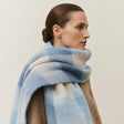 Women's Oversized Winter Scarf with Gradient Color and Fringe
