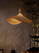 Handwoven Rattan Dome Pendant Light