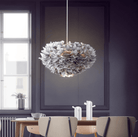 Feathered Sphere Pendant Lamp