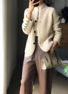 Women's Soft Cashmere-Style Button Cardigan