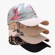 Cotton Baseball Cap with Leaf and Flower Print