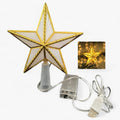LED Five-Point Star Tree Topper - Light-Up Christmas Star (2-Pack)