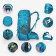 50L Waterproof Nylon Trekking Backpack
