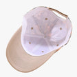 Cotton Baseball Cap with Leaf and Flower Print