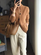 Women's Soft Cashmere-Style Button Cardigan