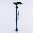 Foldable Aluminum Walking Stick with T-Handle and Wrist Strap