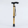 Foldable Aluminum Walking Stick with T-Handle and Wrist Strap