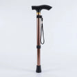 Foldable Aluminum Walking Stick with T-Handle and Wrist Strap