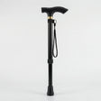 Foldable Aluminum Walking Stick with T-Handle and Wrist Strap