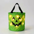 Coș LED pentru bomboane, în formă de dovleac, cu mâner, pentru Halloween