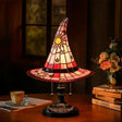 Lampă vitraliu în formă de pălărie de vrăjitoare - Lumină caldă, realizată manual