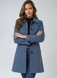 Cappotto sartoriale da donna - Colletto classico con chiusura a bottoni