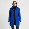 Cappotto di media lunghezza da donna - Colletto rialzato con bottoni monopetto
