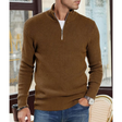 Men's Half-Zip Turtleneck Sweater - Warm Knit, Regular Fit