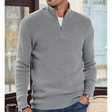 Maglione da uomo a collo alto con mezza cerniera - Maglia calda, vestibilità regolare