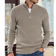 Maglione da uomo a collo alto con mezza cerniera - Maglia calda, vestibilità regolare
