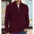 Maglione da uomo a collo alto con mezza cerniera - Maglia calda, vestibilità regolare