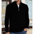 Maglione da uomo a collo alto con mezza cerniera - Maglia calda, vestibilità regolare