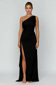 Women's Satin One-Shoulder Maxi Dress