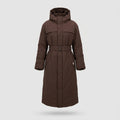 Cappotto lungo imbottito con cintura