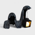 Figurină fantomă cu felinar - Decorațiune de Halloween iluminată, gri