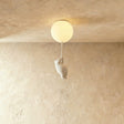 Minimalist Metal Ceiling Light with Bear Figurine