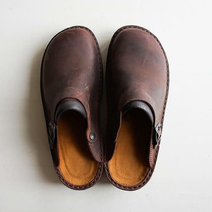 Men's Orthopedic Leather Slippers