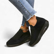 Women's Denim Slip-On Sneakers - Casual and Comfortable