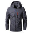 Men's Waterproof Windproof Hiking Jacket - Multiple Zip Pockets