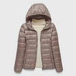 Women's Quilted Puffer Jacket with Hood
